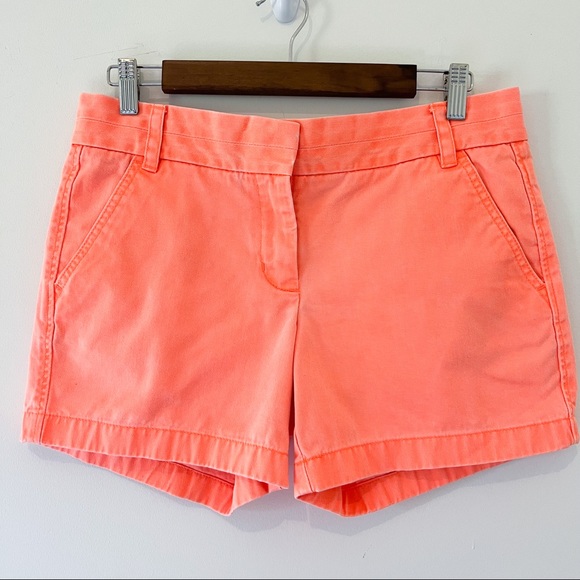 J. Crew Pants - j. crew | 100% cotton broken-in chino shorts size 6 bright orange